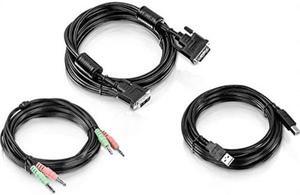 TRENDnet 15 ft. DVI-I, USB, and Audio KVM Cable Kit, Connect a DVI Computer to the TRENDnet TK-232DV KVM Switch, USB Mouse/Keyboard, DVI-I, & 3.5mm Audio Connections, TK-CD15