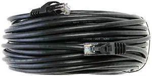 Cables Direct Online Snagless Cat6 Ethernet Cable  30FT Black Network Patch Cable for High-Speed Data Transfer