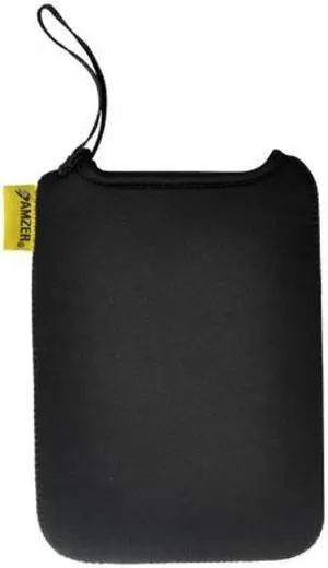 amzer neoprene sleeve 7.5inch reversible carry case cover for tablets, ebooks & netbooks  ebony black/sea green amz90806