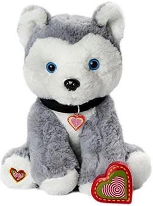 my baby's heartbeat bear furbaby's: husky stuffed animal with 20 second voice recordable heart  husky