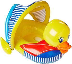 poolmaster 81547 learntoswim swimming pool float baby rider with sun protection, duck