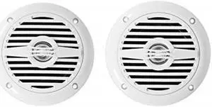 pair rockville ms40w white 4" 200 watt marine boat speakers compact and powerful