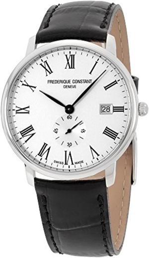frederique constant slimline quartz movement white dial men's watch fc245wr5s6