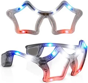 blinkee red white blue flashing led star sunglasses by blinkee red white blue flashing led star sunglasses by