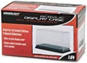 acrylic display show case with plastic base for 1/64 scale model cars by greenlight 55025