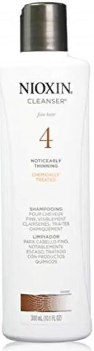 nioxin cleanser shampoo, hair care system 4 for color treated hair with progressed thinning, 10.1 fl oz