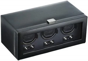 wolf 270202 heritage triple watch winder with cover, black wolf 270202 heritage triple watch winder with cover, black