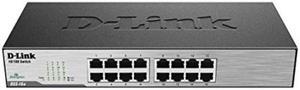 dlink ethernet switch, 16 port 10/100 unmanaged desktop, fanless rackmount network hub internet dss16+