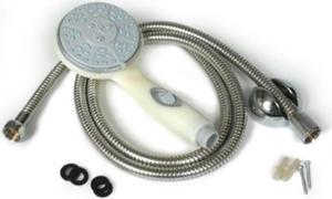 camco 43715 shower head kit with on/off switch and 60" flexible shower hose offwhite