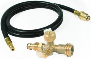 camco 59125 propane brass tee with 5' hose