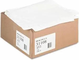 Tatco Paper Table Cover Embossed w/Plastic Liner 54" x 108" White 20/Carton