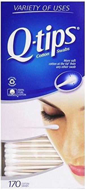 qtips cotton swabs, 170 count, pack of 6