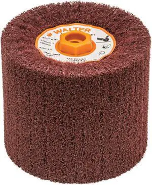 Walter 07M443 4-1/2x4x5/8-11 Blendex Drum Line-Mate Surface Conditioning and Linear Finishing Medium Walter 07M443 4-1/2x4x5/8-11 Blendex Drum Line-Mate Surface Conditioning and Linear Finishing Medium
