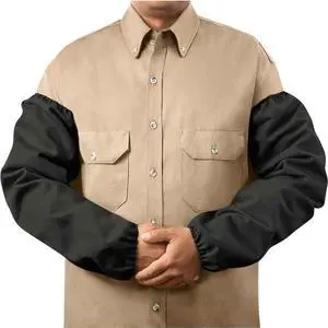 Steiner 1084-23EE 23" Black 9 oz FR Cotton Sleeves Standard Elastic Black Pair