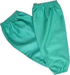 Tillman 6218 18" 9 oz. Green FR Cotton Welding Sleeves Elastic at Both Ends