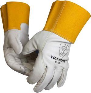 Tillman 1350 Unlined Top Grain Cowhide MIG Welding Gloves 4" Cuff, 3X-Large