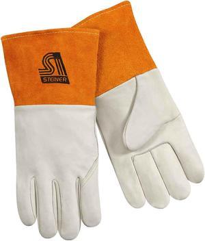 Steiner 0217 Premium Grain Cowhide MIG Welding Gloves, Unlined, Long Cuff, 2X-Large