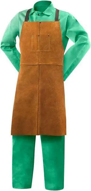 STEINER 92165 Welding Bib Apron,Leather,36 x 24 In