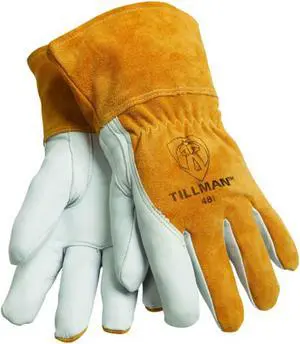 Tillman 48 Top Grain Goatskin/Cowhide Fleece Lined MIG Welding Gloves, Medium