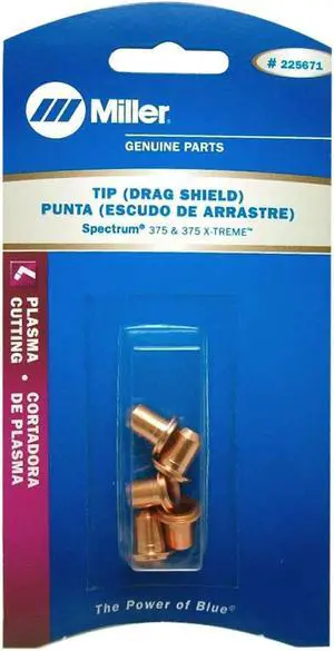 MILLER ELECTRIC 225671 Drag Tip,25 AMP,For 25C/CX,27C/T,PK5
