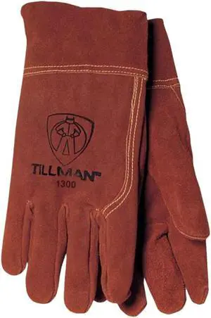 Tillman 1300 Unlined Top Grain Cowhide MIG Welding Gloves, Medium