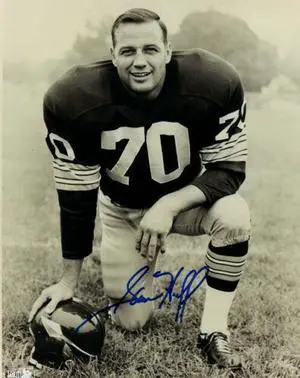 Sam Huff signed Washington Redskins Vintage Sepia 8x10 Photo