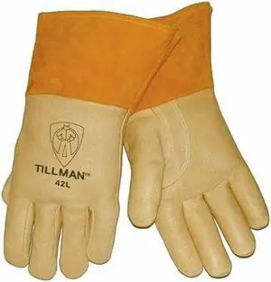 Tillman 42 Top Grain Pigskin Foam Lined Thumb Strap MIG Welding Gloves, Large