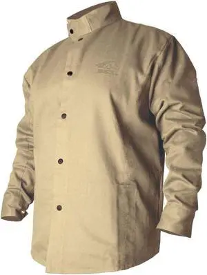 Black Stallion BXTN9C BSX Flame-Resistant Cotton Welding Jacket, Khaki, 2X-Large