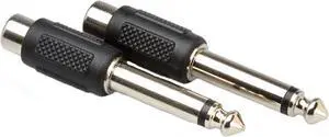 Adapter RCA (F) to 1/4 (M) Mono (2-Pk) Cable Adapter