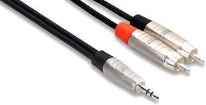 Hosa HMR-003Y Pro Y Cable 3.5mm TRS to RCA 3ft