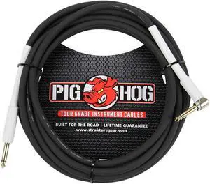 Pig Hog 10-foot 1/4-in - 1/4-in Right Angle 8mm Tour Grade Instrument Cable