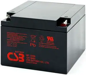 CSB GP12260 12V/26.0 AH Sealed Lead Acid Battery-NB Terminal