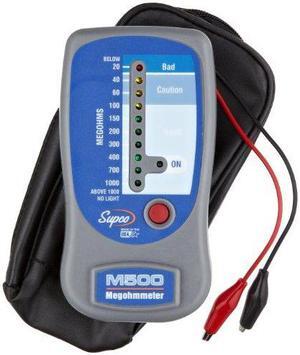 SUPCO M500 Megohmmeter, 500V DC, LED Digital Display, 20 megaohm to 1 gigohm,