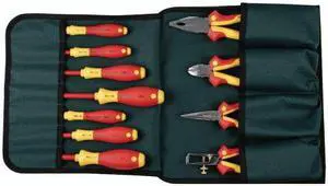 Wiha 32888 11 Piece Insulated Pliers/Cutters/Drivers Pouch Set