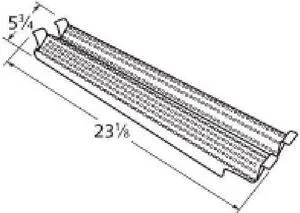 Music City Metals 94081 Stainless Steel Heat Plate Replacement for Select Viking Gas Grill Models