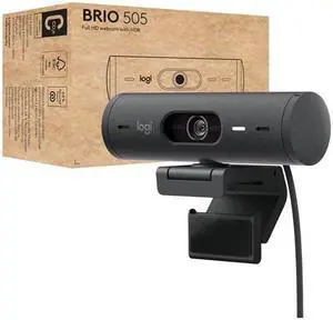 Logitech BRIO 505 Webcam - Graphite - BRIO 505 Webcam - Graphite - Logitech BRIO 505 Webcam - Graphite - BRIO 505 Webcam - Graphite -