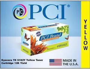 Premium Compatibles Toner Cartridge - Alternative for Kyocera (TK-5162Y) - Yellow - TAA Compliant