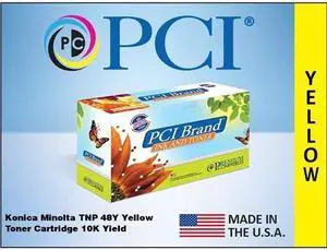Premium Compatibles Toner Cartridge - Alternative for Konica Minolta (TNP-48Y) - Yellow - TAA Compliant