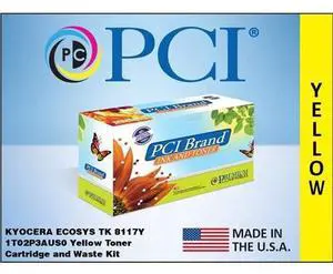 Premium Compatibles KyoceraMita ECOSYS TK8117Y 1T02P3AUS0 Yellow Toner Cartridge KyoceraMita ECOSYS TK8117Y 1T02P3AUS0 Yellow Toner Cartridge