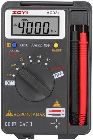 ZOYI VC921 DMM Integrated Personal Handheld Pocket Mini Digital Multimeter