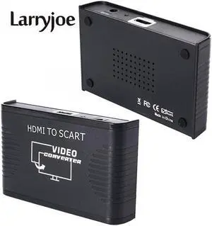 Larryjoe  HDMI to SCART Composite Video Converter 1080P Video Audio Upscale Converter AV Signal Adapter HD Receiver TV DVD