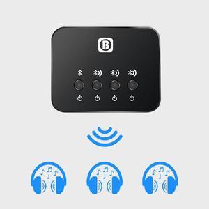 Dual Link Optical Transmitter Bluetooth v4.1 Multi-pair 1 to 3 Mini for TV Wireless Music Audio Adapter for Headphones/Speakers