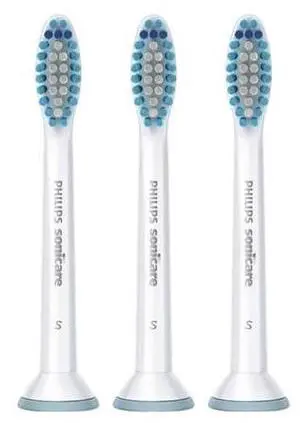 Philips Sonicare Sensitive replacement toothbrush heads for sensitive teeth, HX6053/64 (3 Pack)