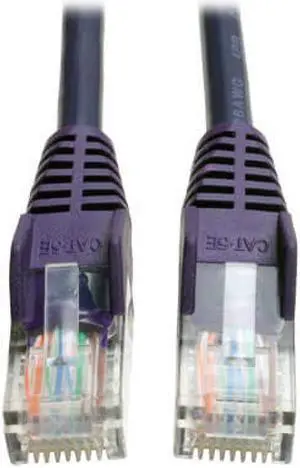 TRIPP LITE N001-005-PU 5 ft. Cat 5/5E Purple Cat5e 350MHz Snagless Molded Patch Cable (RJ45 M/M) - Purple