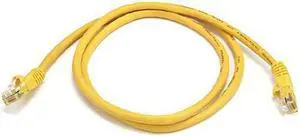 Monoprice Cat5e Ethernet Patch Cable - Network Internet Cord - RJ45, Stranded, 350Mhz, UTP, Pure Bare Copper Wire, 24AWG, 3ft, Yellow Monoprice Cat5e Ethernet Patch Cable - Network Internet Cord - RJ45, Stranded, 350Mhz, UTP, Pure Bare Copper Wire, 24AWG, 3ft, Yellow