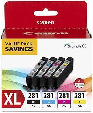 Canon CLI-281 XL High Yield Ink Cartridge - Combo Pack - Black/Cyan/Magenta/Yellow