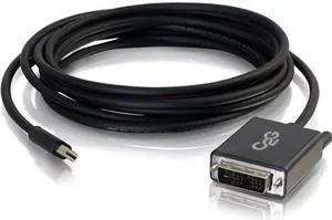C2G 3ft Mini DisplayPort to DVI Cable - Single Link DVI-D Adapter - Black - for Video Device, Notebook, Tablet, Monitor - 3 ft - 1 x Mini DisplayPort Male Digital Video - 1 x DVI-D (Single-Link) ...