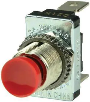 BEP Red SPST Momentary Contact Switch - OFF/(ON) [1001401]