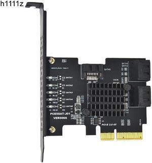 Add on Cards PCI-E SATA Card PCIE SATA Controller PCI Express 3.0 Gen3 X4 SuperSpeed Non Raid PCIE to SATA 3.0 Card 5 Port SATA3