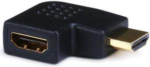 Monoprice HDMI Right Angle Port Saver Adapter (Male to Female) | 270 Degree, Vertical Flat Right